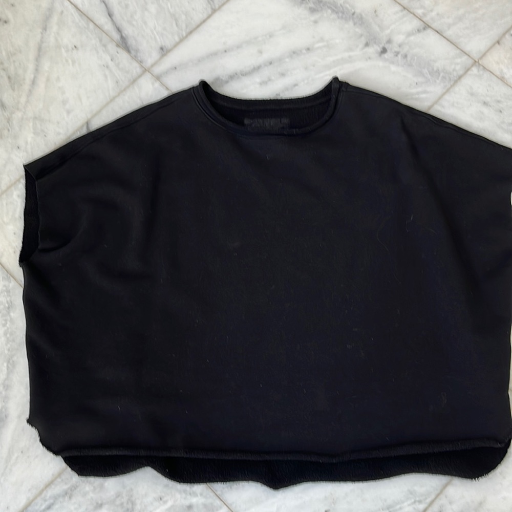 Frank and Eileen triple fleece original capelet, Black, O/S. Perfect condition!